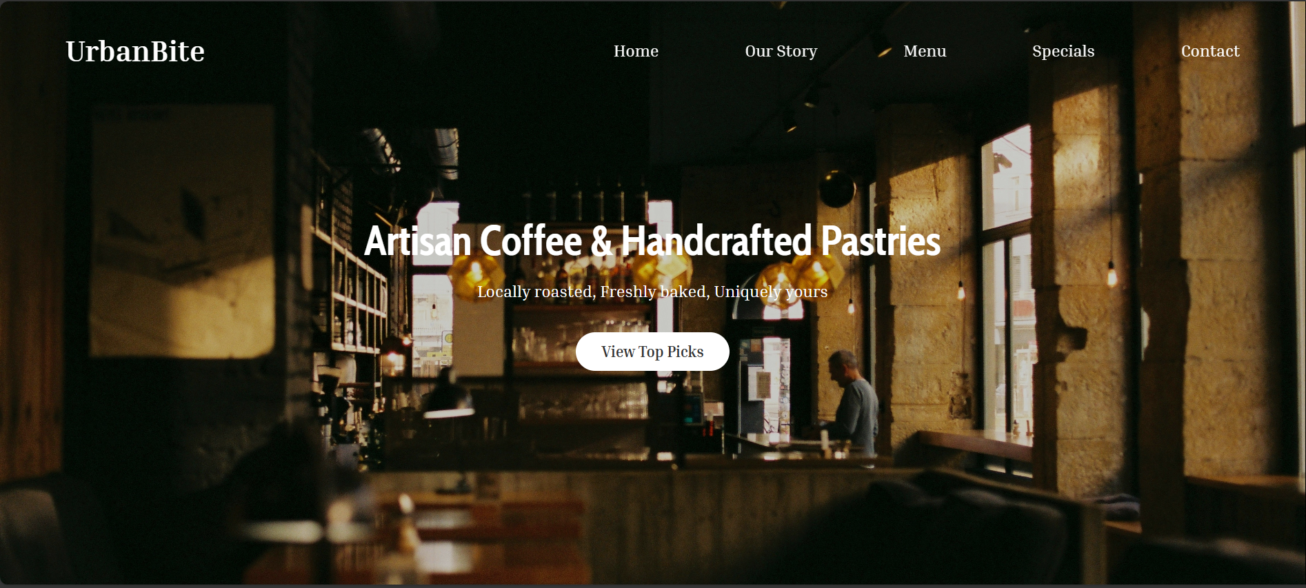 Urbanbite Cafe Website Preview